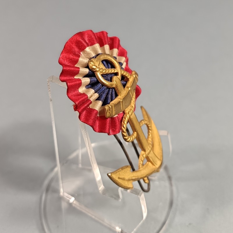 ATTRIBUT OU ANCRE DE KEPI D'OFFICIERS ET ADJUDANTS MODELE 1886 OFFICIER DU TRES TROUPES COLONIALES ET DE MARINE